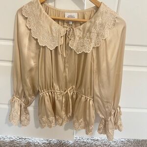 Reformation silk blouse size S